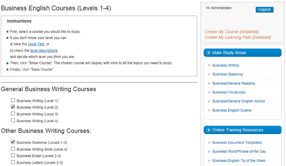my courses